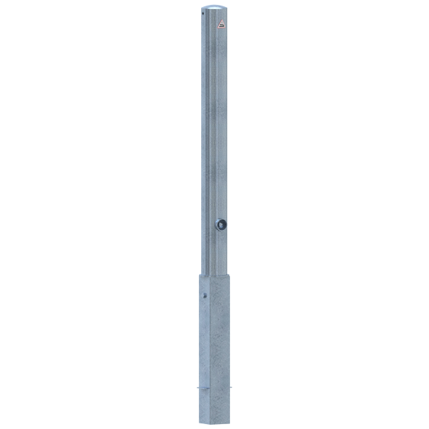 Barrier posts | Steel tube  89 x 2,9 mm | removable, with triangular locking mechanism | hot-dip galvanized | without eyelet